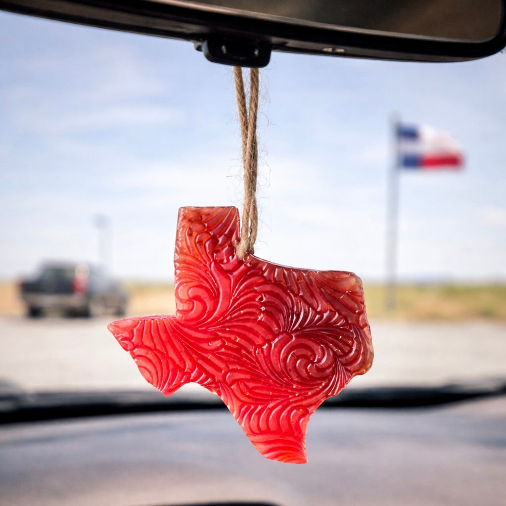 NEW Tooled Leather Print Air Freshener (Strawberry Leather)