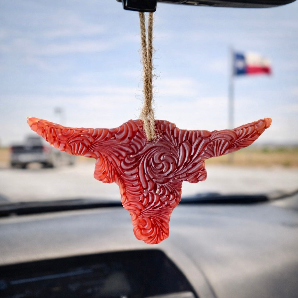 NEW Tooled Leather Print Air Freshener (Saddle Leather)