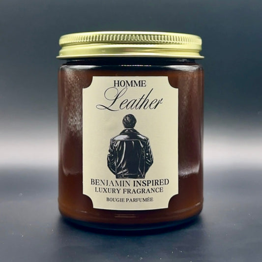 Homme Leather Scented Soy Candle